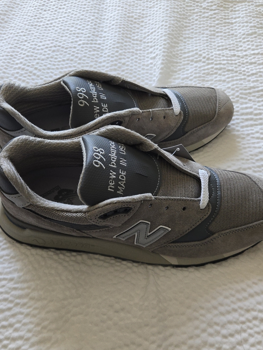 New Balance 998 Men 11 Made In USA Gray Suede   And Mesh Sneakers 042026 - Picture 8 of 10